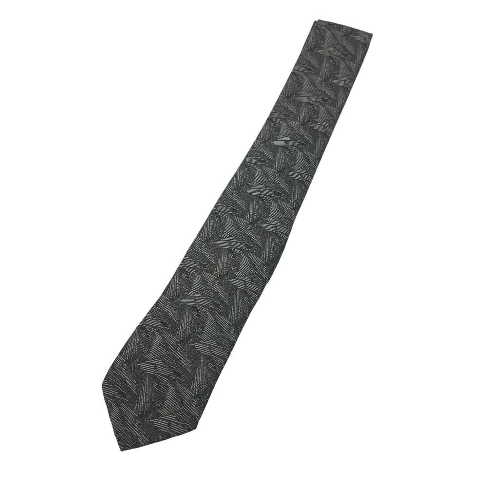 Puritan Gray Abstract Print 100% Polyester Men's Skinny Neck‎ Tie  2.25"